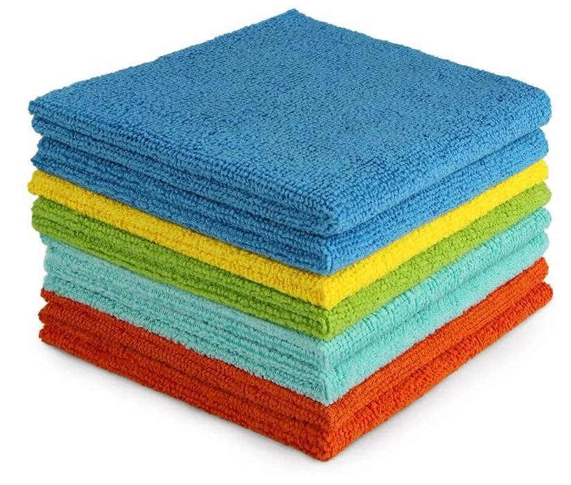 80% Polyester 20% Polyamide 300GSM Green Microfiber Fabric for Kitchen and Car Cleaning Cloth