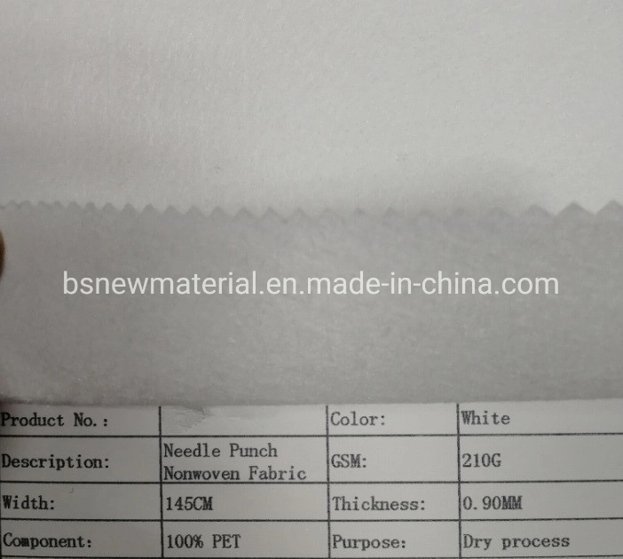 Polyester Pet Spunbond Nonwoven Fabric for Synthetic Leather PU PVC Leather Base