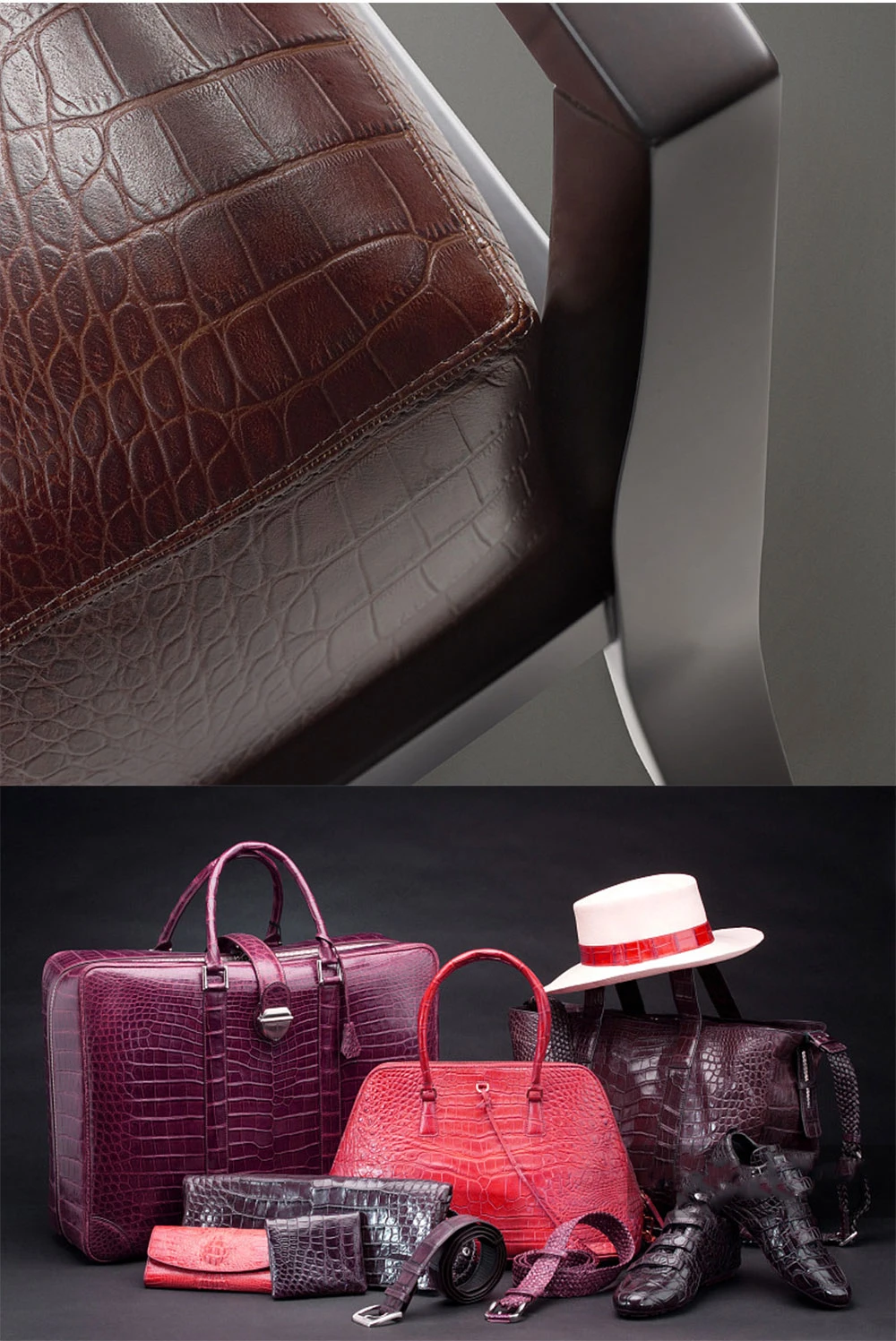 Fashion Accessories Classic Crocodile Grain Synthetic PVC PU Artificial Leather Fabric for Shoe Bag