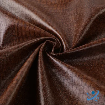 Abrasion Resistant Emboss Faux Fabric for Clothing PU Leather Fabric for Jacket Garment